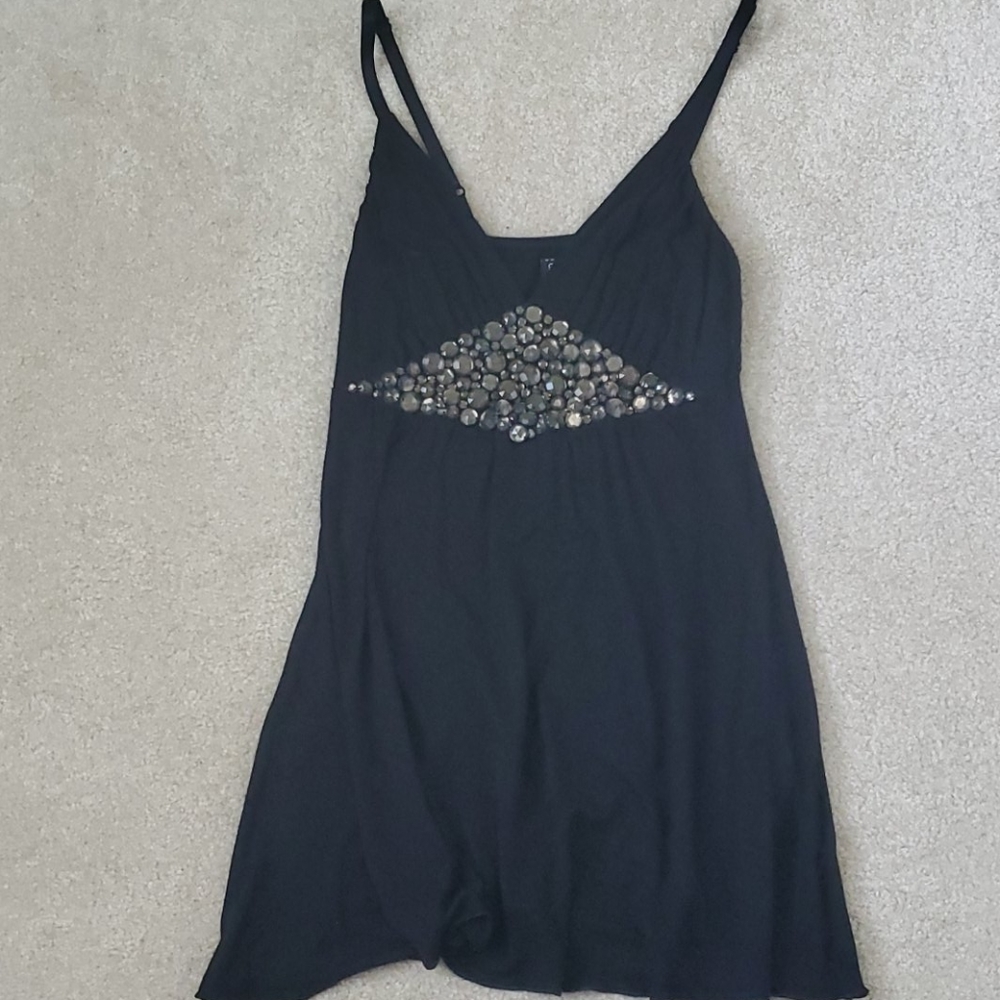 Guess jeans black beaded dressy tank.